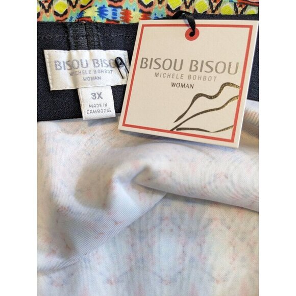 Womens NEW Plus Size Skirt 3X Pull On Stretch Bohemian Geometric Art To Wear - Picture 4 of 5